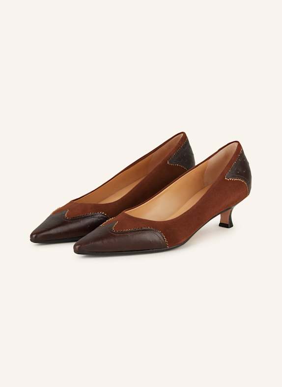 UNÜTZER Pumps BRAUN/ DUNKELBRAUN
