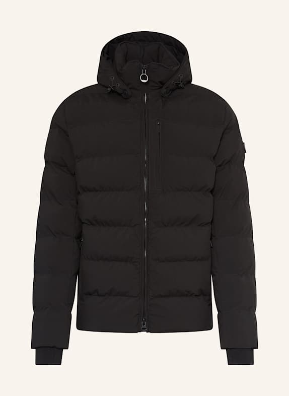 WELLENSTEYN Steppjacke BLACKBIRD mit abnehmbarer Kapuze SCHWARZ