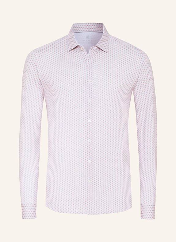 DESOTO Jerseyhemd Slim Fit HELLGRAU/ GRAU/ ORANGE