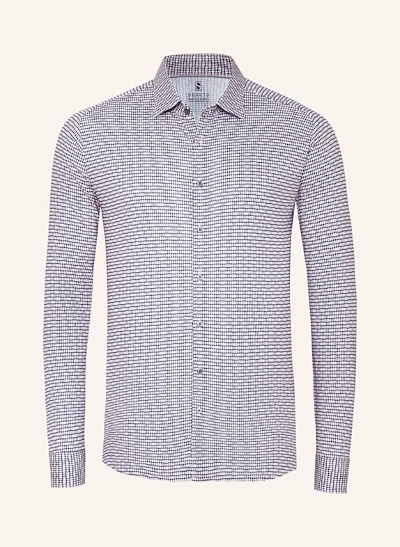 DESOTO Jerseyhemd Slim Fit DUNKELBLAU/ ORANGE/ HELLROT