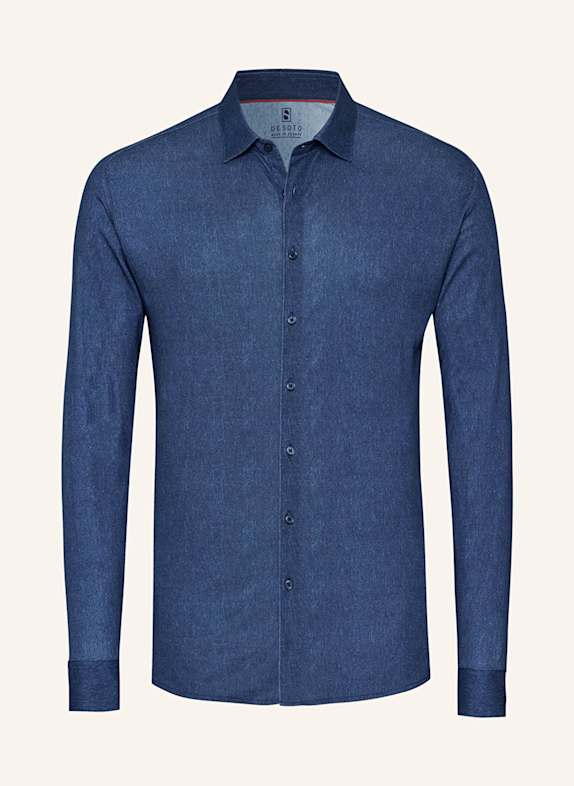 DESOTO Jerseyhemd Slim Fit DUNKELBLAU