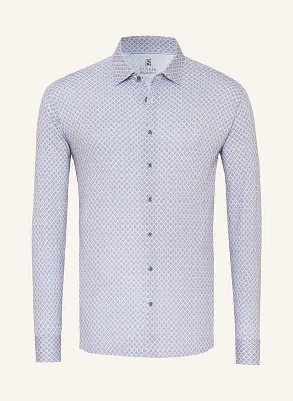 DESOTO Hemd Comfort Fit HELLGRAU/ BLAU/ CREME