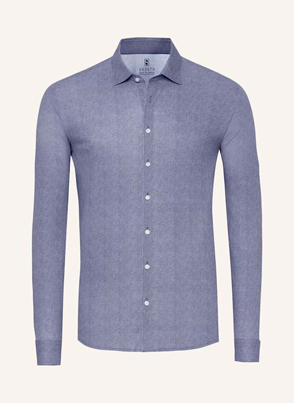 DESOTO Jerseyhemd Slim Fit DUNKELBLAU