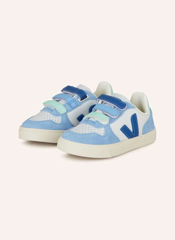 VEJA Sneaker V-10 WEISS/ HELLBLAU/ BLAU