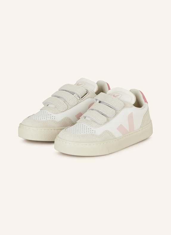 VEJA Sneaker V-90 WEISS/ HELLGRAU/ HELLROSA
