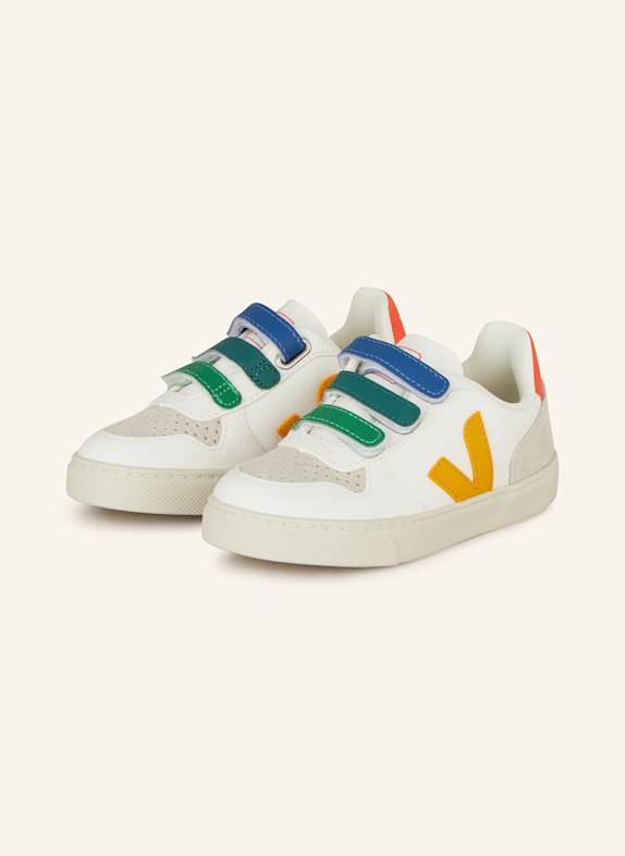 VEJA Sneaker V-10 WEISS/ HELLGRAU/ DUNKELGELB