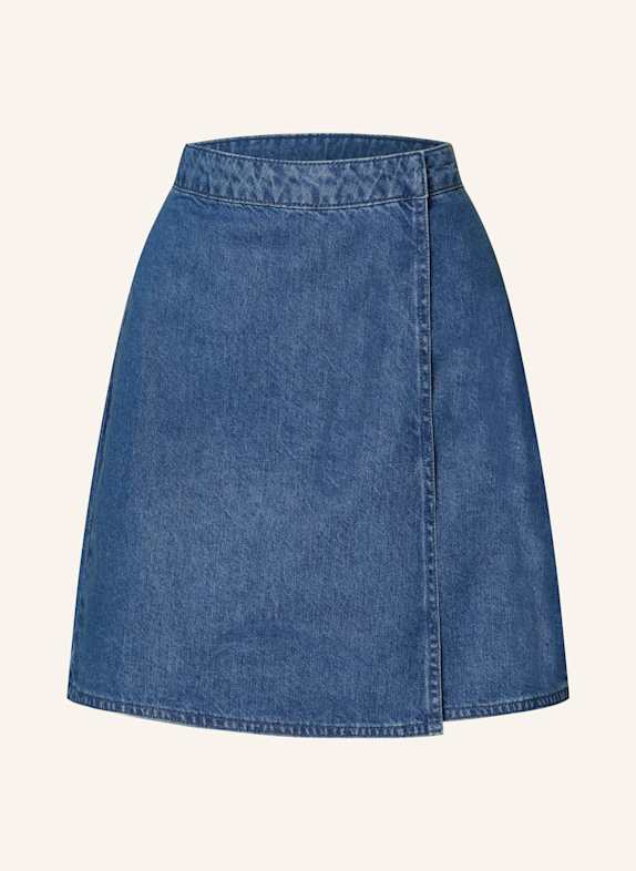 MSCH COPENHAGEN Jeansrock MSCHELENA in Wickeloptik BLAU