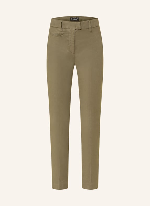 Dondup Trousers with linen KHAKI