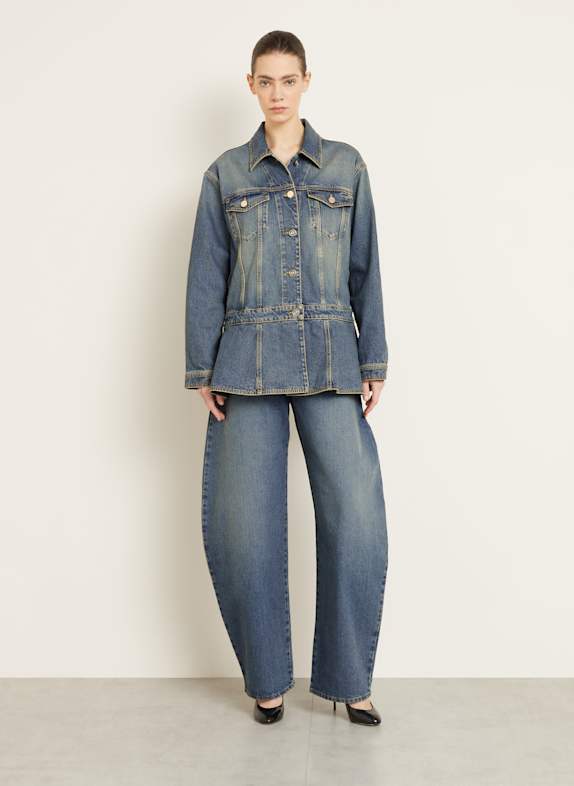 ALAÏA Jeansjacke BLAU
