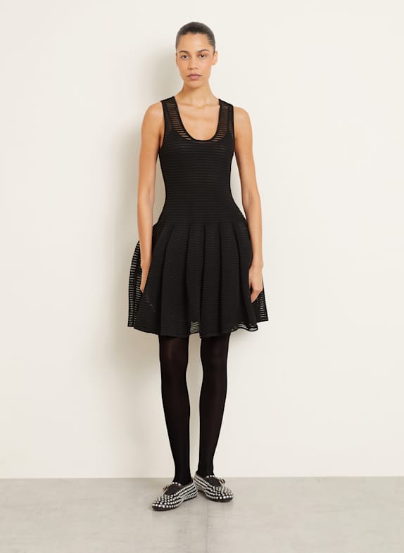 ALAÏA Häkelkleid SCHWARZ