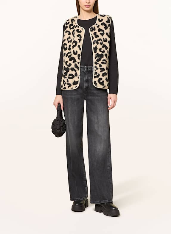 ONLY Teddy vest BEIGE/ BLACK
