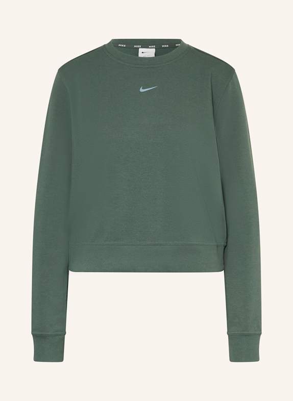 Nike Krótka bluza nierozpinana DRI-FIT ONE CIEMNOZIELONY