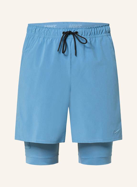 Nike Szorty treningowe 2 w 1 UNLIMITED NIEBIESKI