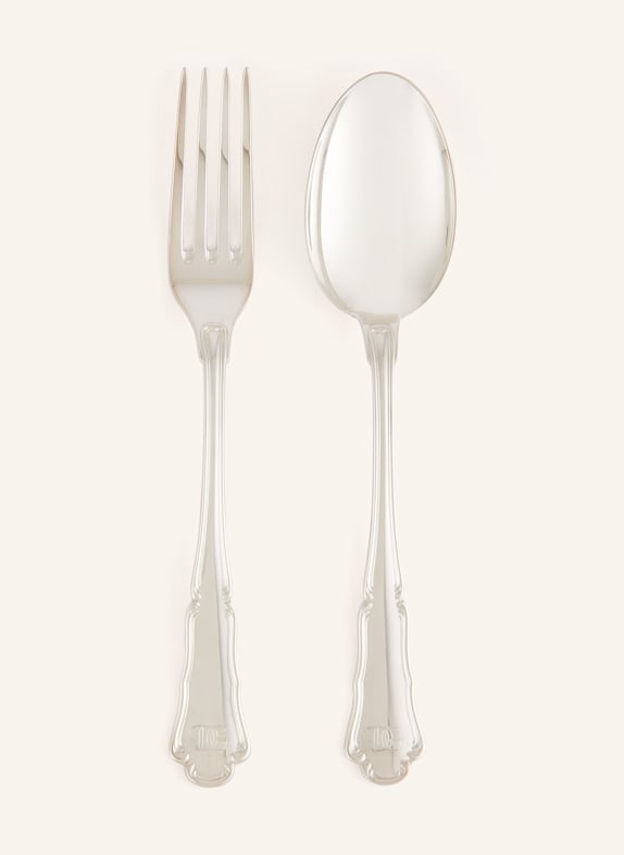 DOLCE & GABBANA CASA Set: Servierlöffel und Serviergabel SILBER