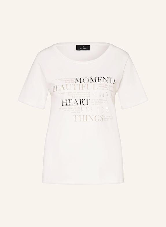 monari T-Shirt mit Schmucksteinen WEISS/ SCHWARZ/ BRAUN