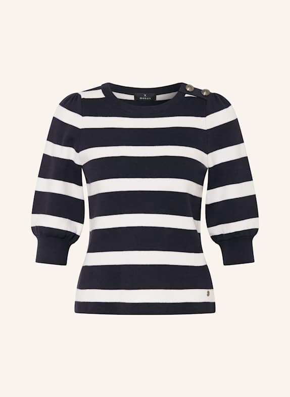 monari Strickshirt DUNKELBLAU/ WEISS