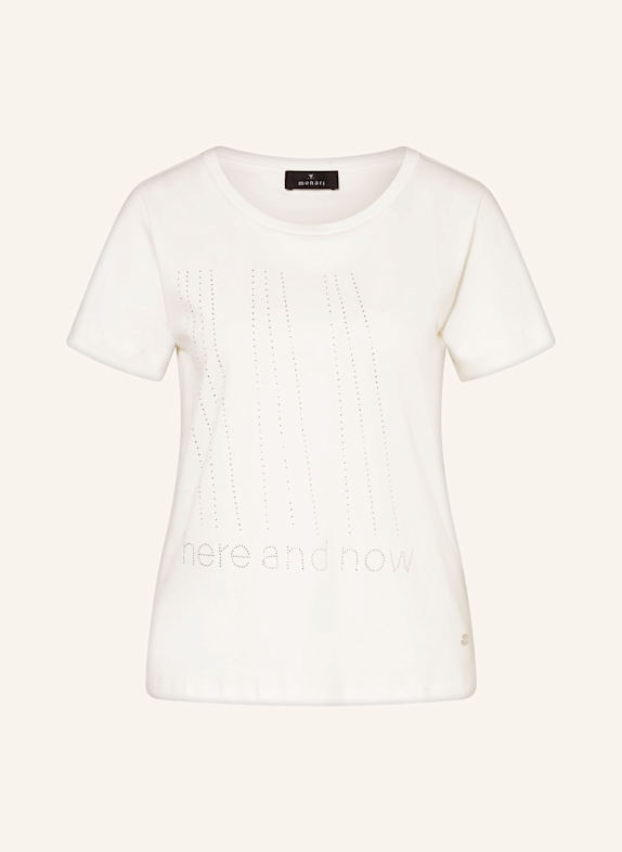 monari T-Shirt mit Schmucksteinen WEISS/ SILBER