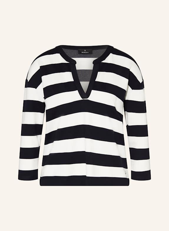 monari Longsleeve mit 3/4-Arm WEISS/ DUNKELBLAU