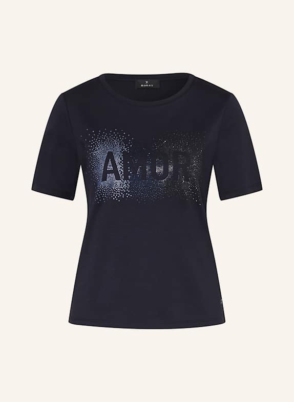 monari T-Shirt mit Schmucksteinen DUNKELBLAU