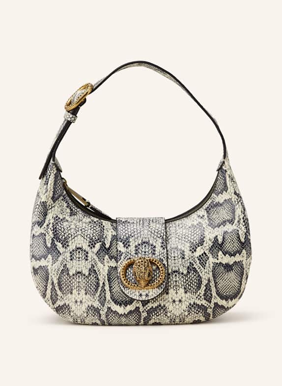 KURT GEIGER Schultertasche mit Schmucksteinen SCHWARZ/ CREME