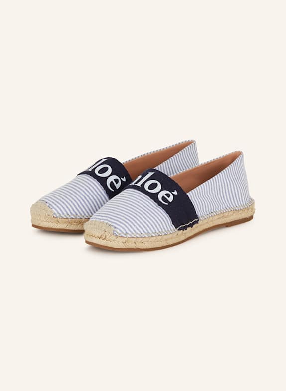 Chloé Espadryle V21 HELLBLAU WEISS