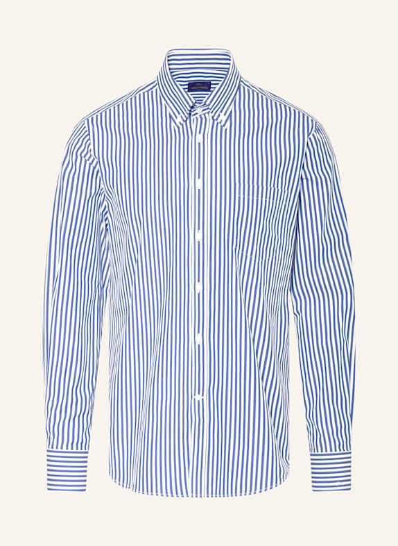 PAUL & SHARK Shirt comfort fit WHITE/ DARK BLUE