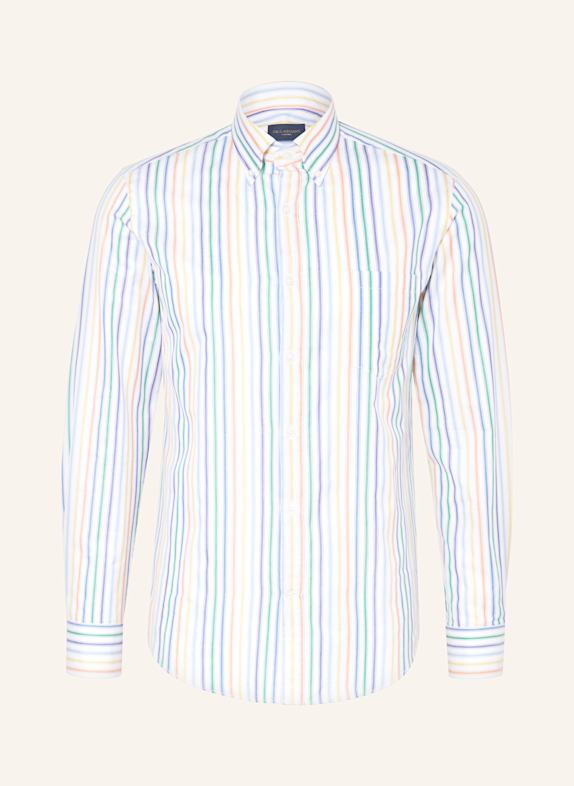 PAUL & SHARK Shirt slim fit WHITE/ BLUE/ GREEN