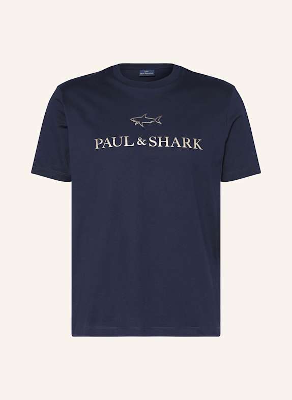 PAUL & SHARK T-Shirt DUNKELBLAU/ GOLD