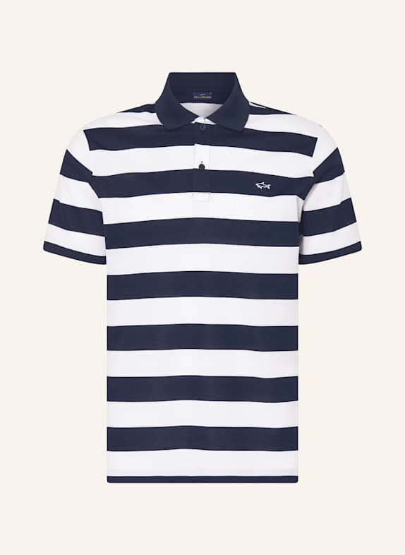 PAUL & SHARK Piqué-Poloshirt DUNKELBLAU/ WEISS