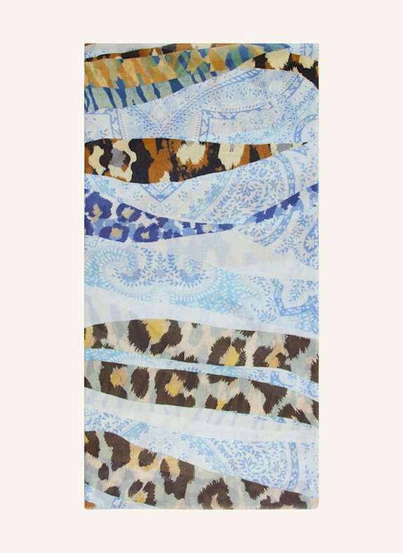 CODELLO Schal HELLBLAU/ BEIGE/ SCHWARZ