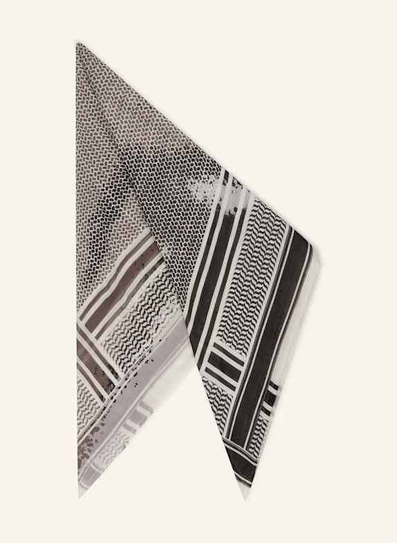 CODELLO Dreieckstuch PALI GRAU/ SCHWARZ/ WEISS