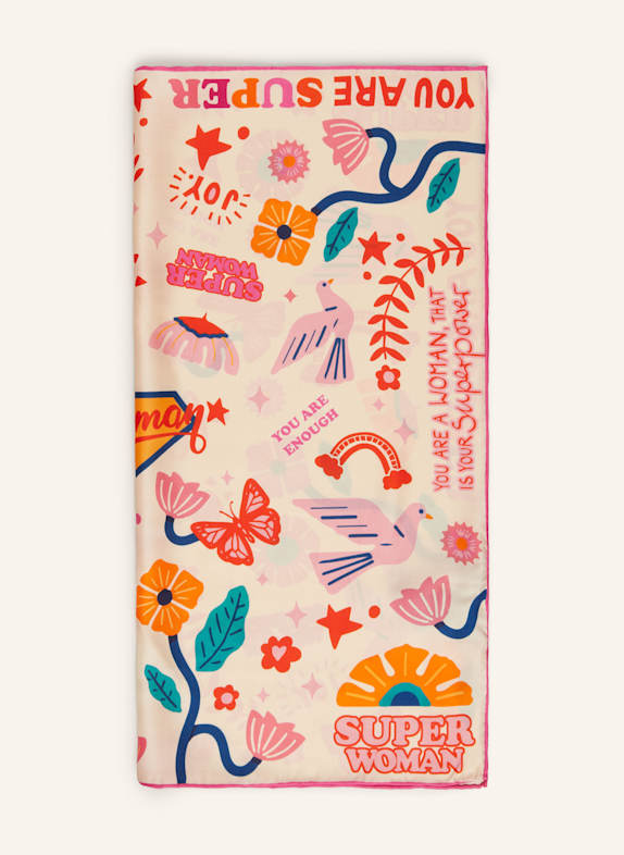 CODELLO Seidentuch BEIGE/ ROSA/ ORANGE
