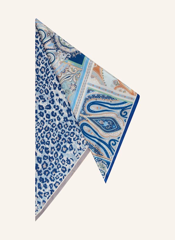 CODELLO Dreieckstuch aus Seide BLAU/ HELLBLAU/ WEISS