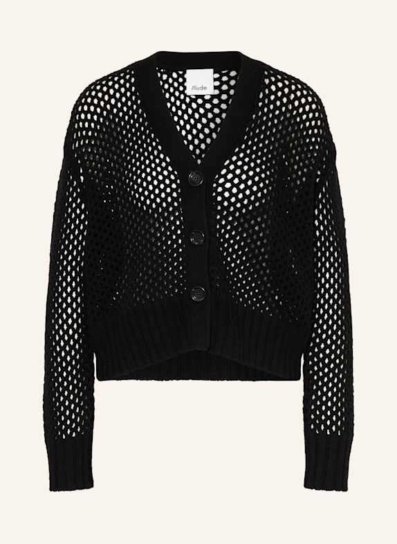 ALLUDE Strickjacke mit Cashmere SCHWARZ