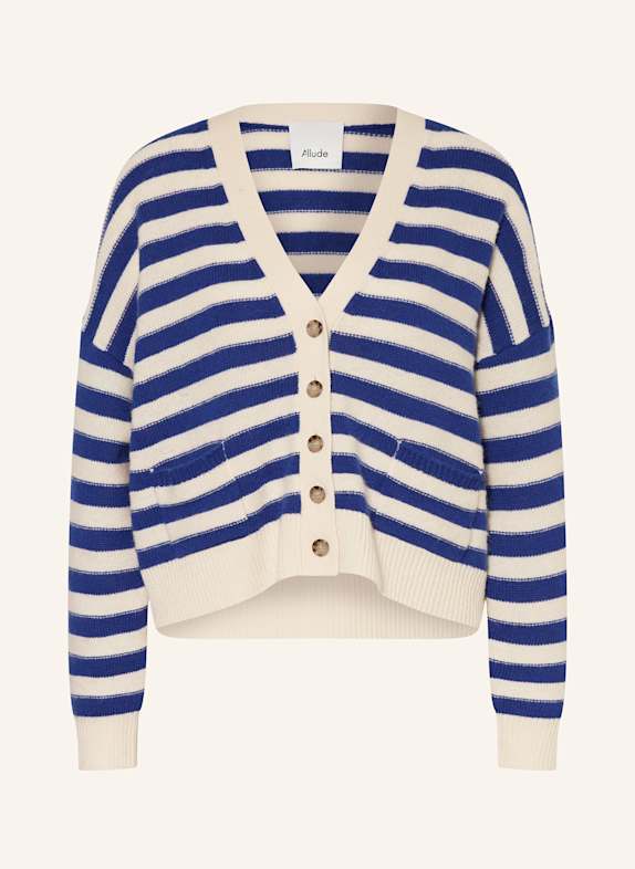 ALLUDE Strickjacke mit Cashmere HELLBRAUN/ BLAU