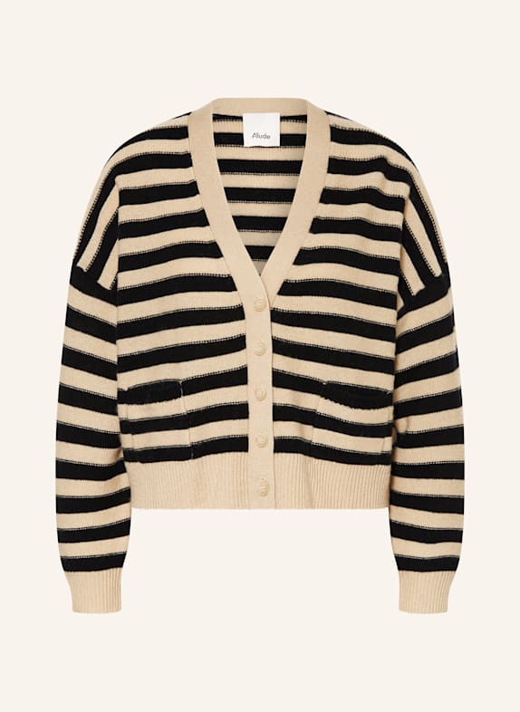 ALLUDE Strickjacke mit Cashmere CAMEL/ SCHWARZ