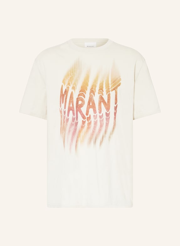ISABEL MARANT T-Shirt HUGO ECRU/ BRAUN/ DUNKELROT