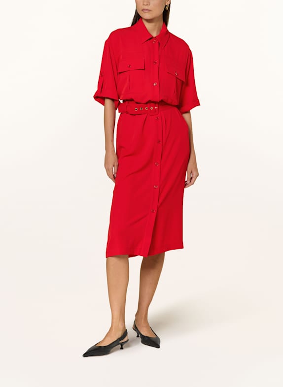 SEM PER LEI Hemdblusenkleid ROT