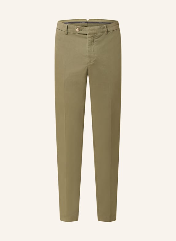 HACKETT LONDON erzejové sako Extra Slim Fit se lnem OLIVOVÁ
