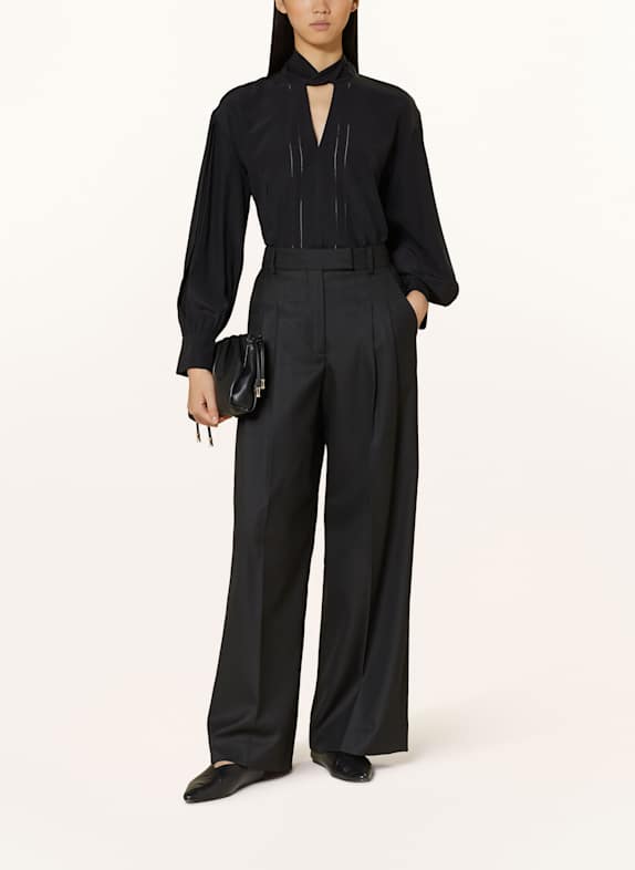 JOSEPH Blouse-shirt RIVOLI van zijde ZWART