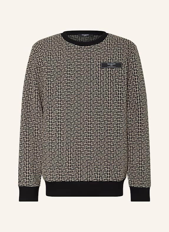 BALMAIN Sweatshirt SCHWARZ/ CREME