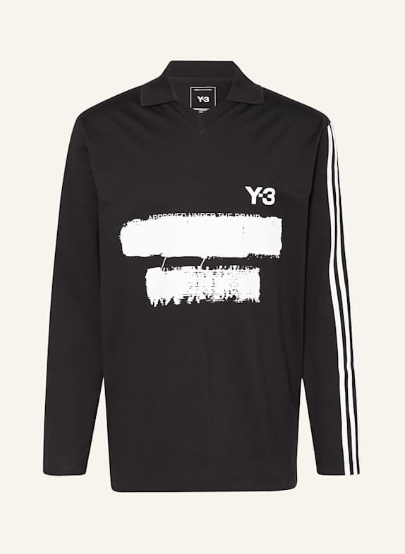 Y-3 Jersey-Poloshirt GFX SCHWARZ/ WEISS