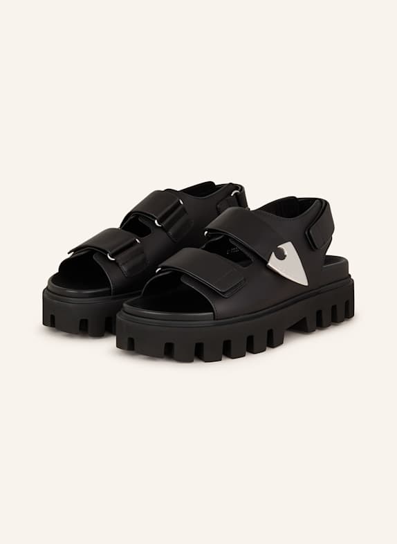Alexander McQUEEN Plateau-Sandalen SCHWARZ