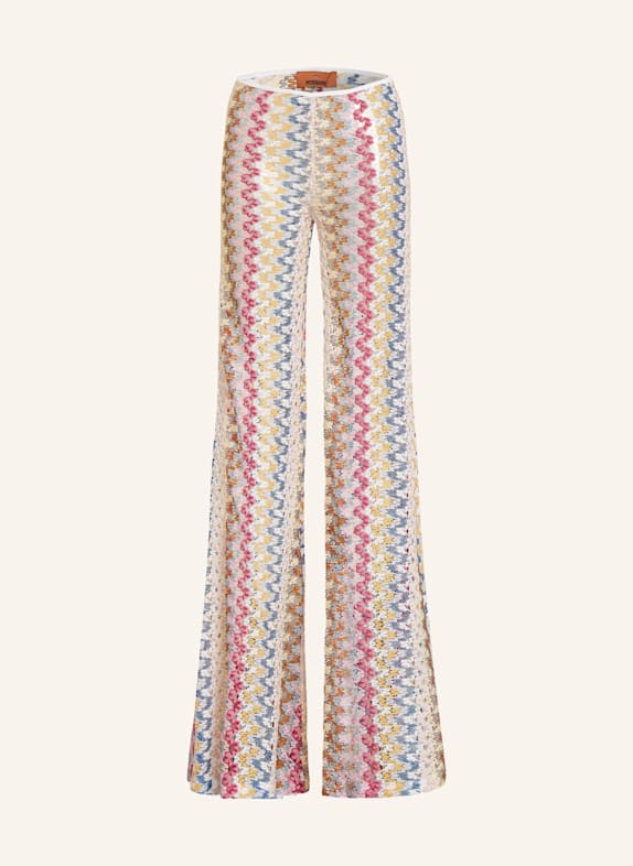 MISSONI Häkelhose mit Glitzergarn BLAU/ ROSA/ GELB