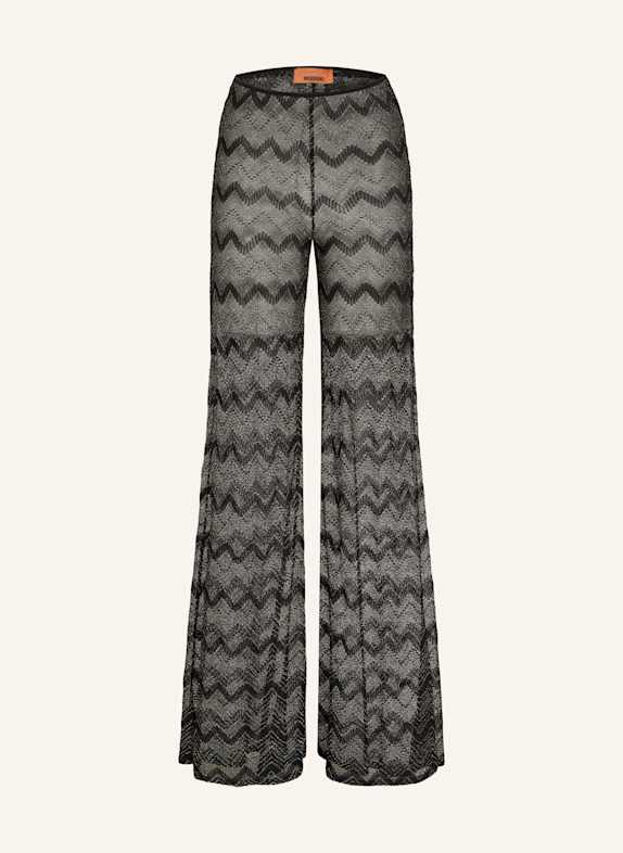 MISSONI Mesh-Hose mit Glitzergarn SCHWARZ