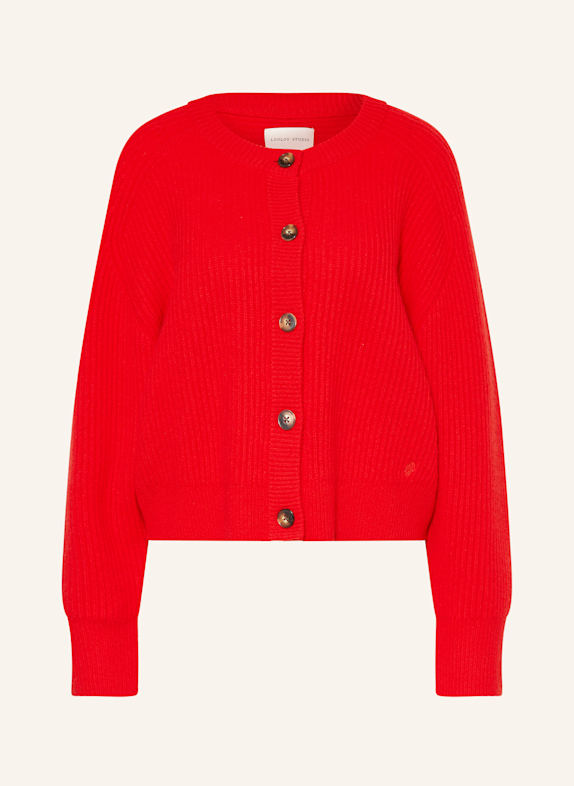 LOULOU STUDIO Strickjacke BASTIA aus Cashmere ROT