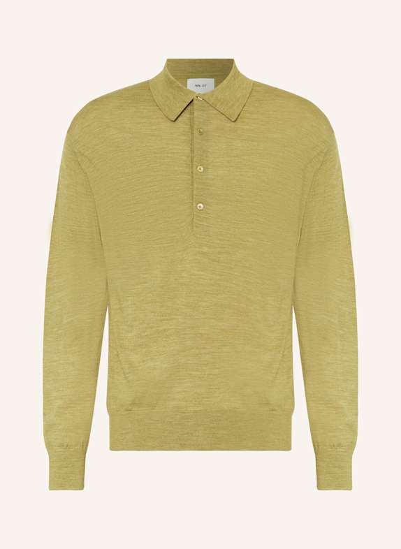 NN.07 Strick-Poloshirt RAYMOND DUNKELGRÜN