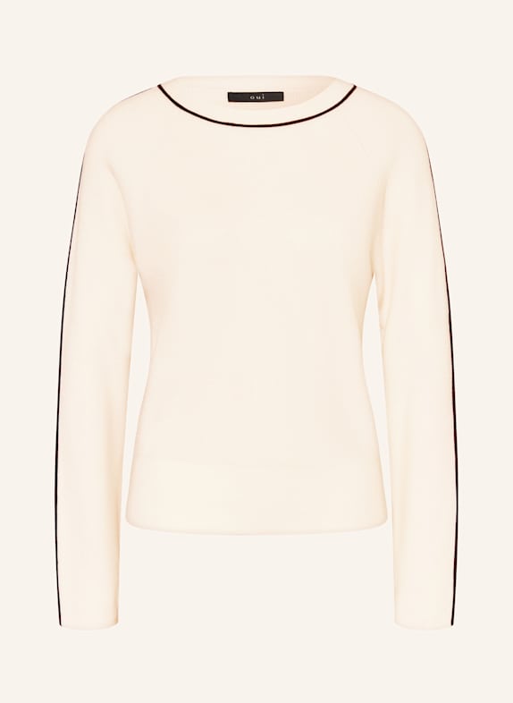 oui Pullover ECRU/ SCHWARZ