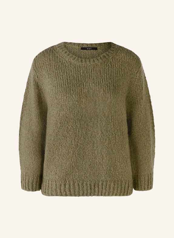 oui Sweater with 3/4 sleeves OLIVE