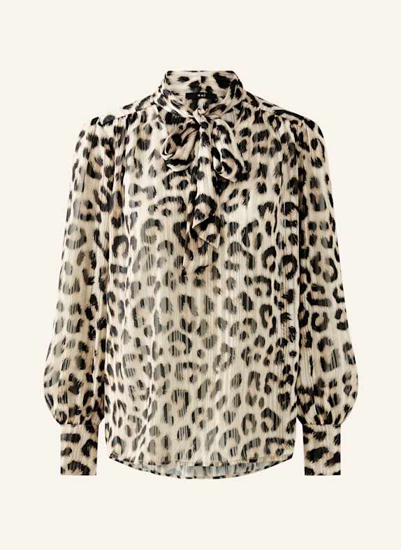 oui Schluppenbluse mit Glitzergarn CAMEL/ SCHWARZ